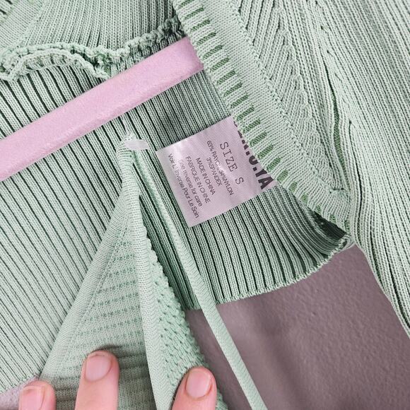 SER.O.YA Dahlia Set Top and Shrug in Green Size Small - Picture 4 of 6